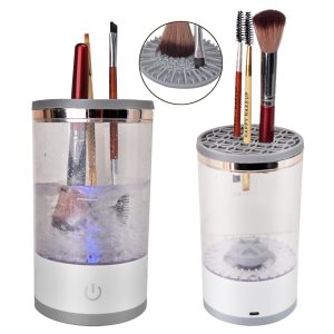 Automated Spinning Electrical Make-up Brush Cleaner for Efficient Cleansing and Care of Beauty Brushes